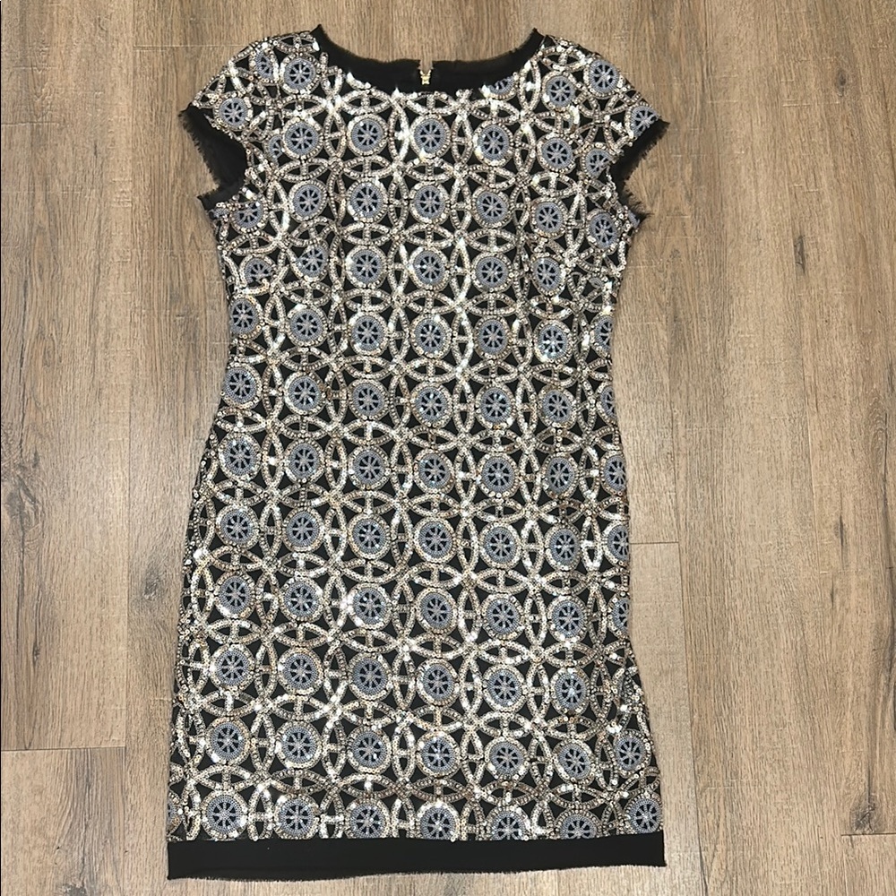 Vince Camuto Sequin Capsleeve Dress